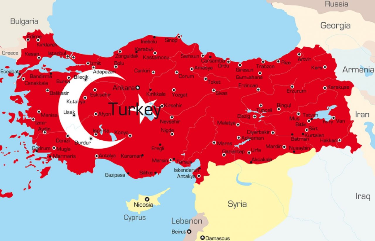 The Dimensions Of Turkish Intervention In Libya And Its Impacts On   Bigstock Vector Map Of Turkey Country C 27188447 1280x821 